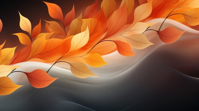 Vibrant Autumn Leaves Swirling in the Wind