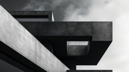 Modern Minimalism: Abstract Architectural Composition for Desktop Wallpaper