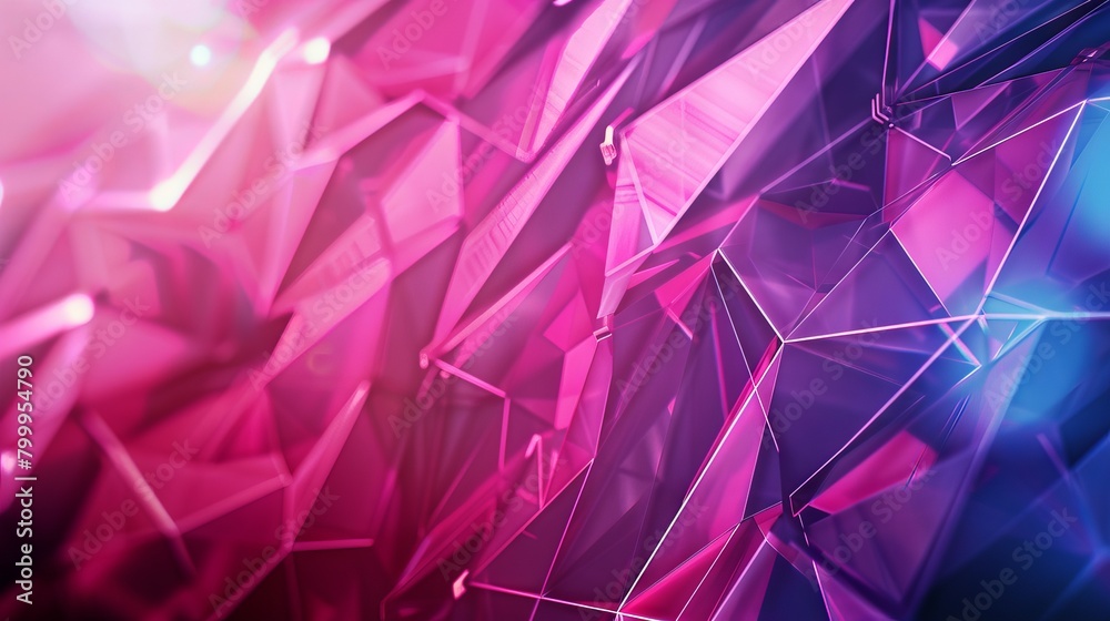 Poster vibrant polygonal geometric design: futuristic sci-fi abstract connection pattern - dynamic sci-tech