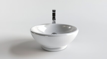 Washbasin Isolated on White Background 8K Realistic

