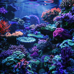 Obraz premium sea, corals, reef, underwater, turquoise water, exotic fish, water, beach, island, ocean, sky, tropical, nature, landscape, reef, travel, coral, underwater, vacation, coast, summer, sand, lagoon, fish