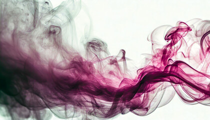 Pink smoke isolated on a white background