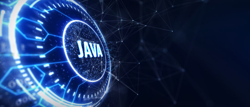 Software, web development, programming concept. Programming languages java and program. Software development. 3d illustration
