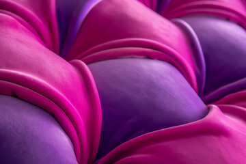 Creative Upholstery Close-Up. Soft Padded Furniture, Sofa Seat, Room, Maze. Common Space, Hotel Lobby, Cafe, School Playground, Club Party. Colorful, Atmospheric, Artistic Eclectic, Fun, Luxury Design