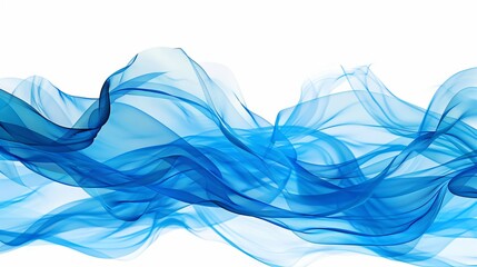 Vibrant blue abstract wave with delicate white accents - dynamic vector illustration, perfect for modern design projects and digital art creations - stunning oceanic theme for web and print - captivat