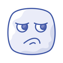 Disgusted emoji vector design, customizable unique vector