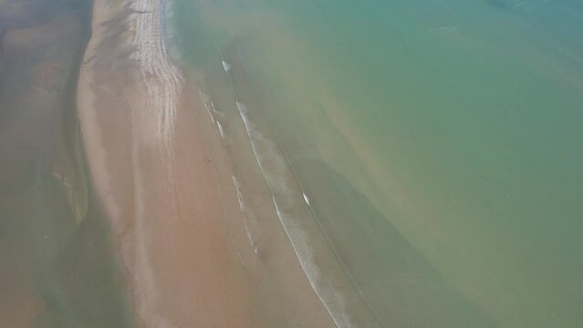 Aerial footage of Bushland Beach Townsville Queensland, Australia