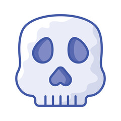 Skull vector design, spooky icon in modern style