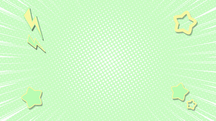 可愛い漫画風の集中線（白色）のイラスト
