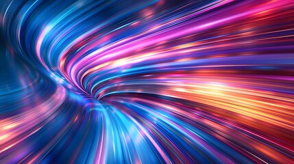 Modern abstract high-speed movement. Colorful dynamic motion on blue background. Movement technology pattern for banner or poster design background concept.