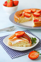 Strawberries and cream tart.