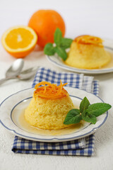 Orange creme caramel.
