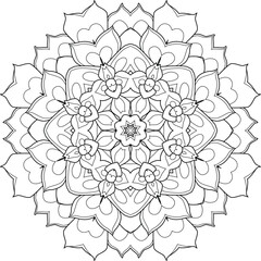 Cute Mandalas. Decorative unusual round ornaments for coloring.