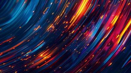 Modern abstract high-speed movement. Colorful dynamic motion on blue background. Movement technology pattern for banner or poster design background concept.