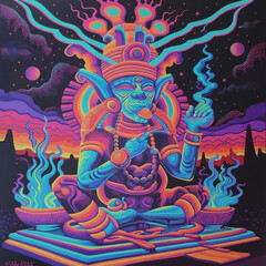 Obraz premium サイトランス、サイケデリックトランス