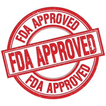FDA APPROVED written word on red stamp sign