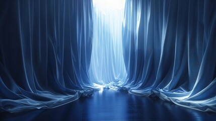 Elegant Product Design Background with Coloured Drapes. Product Stage Template.