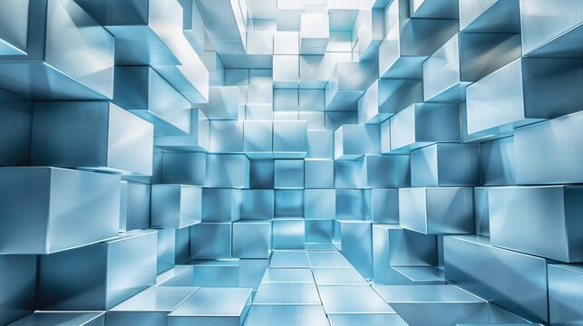 3D Illustration Background with Geometric Forms. Abstract Wallpaper.
