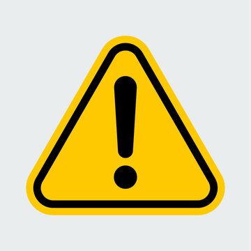 recommend clip art: Caution icon or Warning symbol.