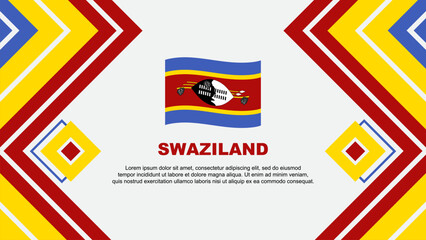 Swaziland Flag Abstract Background Design Template. Swaziland Independence Day Banner Wallpaper Vector Illustration. Swaziland Design