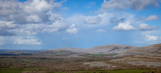 Rocky karst landscape of the Burren national park in County Clare, Ireland