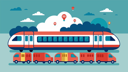 A train with designated quiet cars for passengers who may struggle with auditory processing or sensory overload in crowded spaces.. Vector illustration