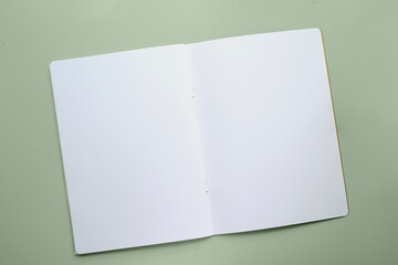 blank sheet of paper sketchbook open mock up