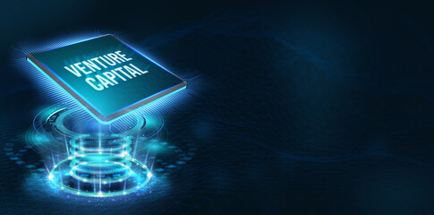 Start-up Funding Crowdfunding Investment Venture Capital Entrepreneurship Internet Business Technology Concept. 3d illustration