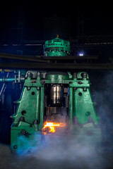 large forging hammer. heavy duty series. tonnes of hammer. making process forging metal billets....