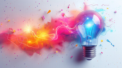 illustration of creative light bulb concept