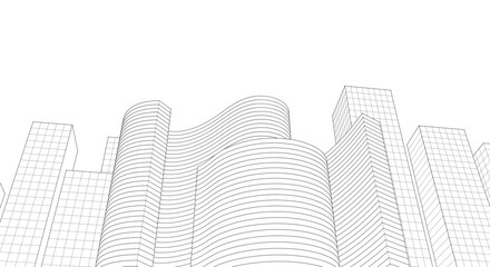 Fototapeta premium ​​abstract architecture 3d illustration background 