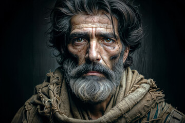 Obraz premium Job: Portrait of a Biblical Figure from The Old Testament Tanakh