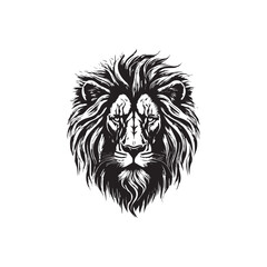lion head logo illustration