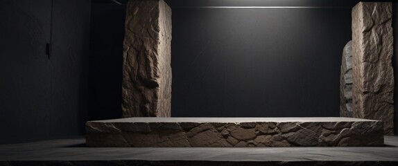 Rock platform podium product presentation background