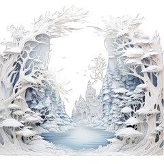 Obraz premium Frosty Frame Craft Pro on white background