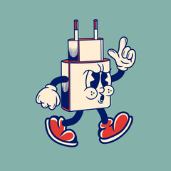 Retro character design of the charger head