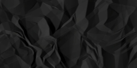 Black crumpled paper texture. Black wrinkled paper texture. Black paper texture. Black crumpled and top view textures can be used for background of text or any contents.