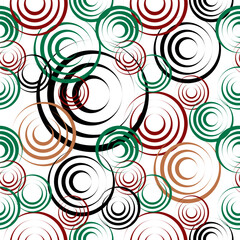 Fototapeta premium circle pattern seamless White Green Orange wallpaper