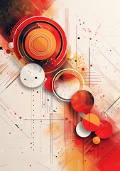 Abstract Colorful geometric Lines background for Poster design and presentation