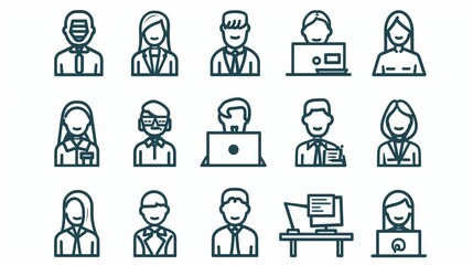 Business icon set