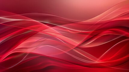Vibrant red abstract vector background with dynamic waves - modern vector illustration for design projects and digital art