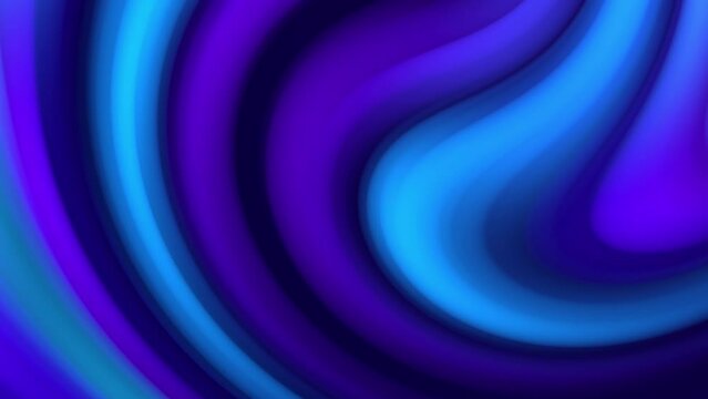Abstract liquid gradient motion graphic background in tone of neon blue, dark blue and purple
