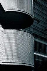 ビルの屋外階段