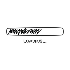 Loading Bar Icon Doodle Illustration