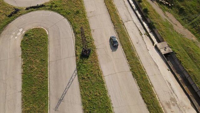 Subaru Track Drift Fail Top Down Chase