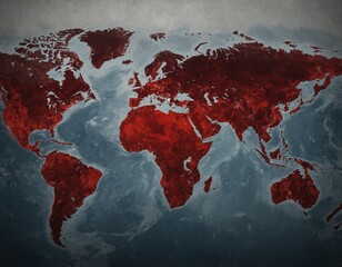 A global map highlighting blood cancer awareness events and initiatives across different regions.