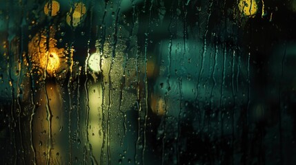 Rain on a windowpane, distorted light, a touch of melancholy