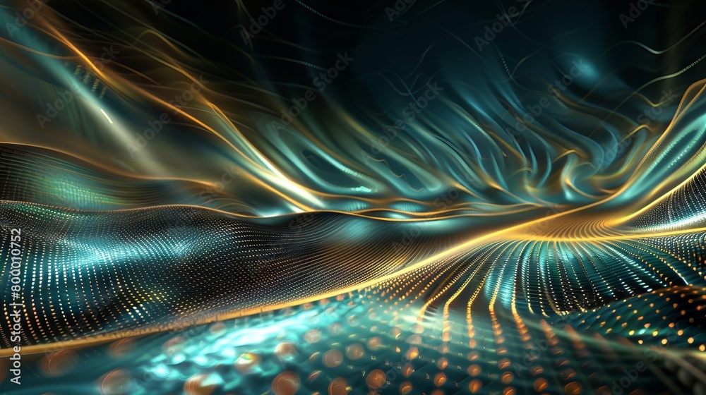 Poster abstract futuristic technology background with dynamic lines and glowing circuits - computer generat