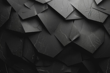 Black minimal background. Abstract shapes and textures. Dark, moody feeling, black and white