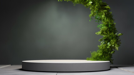 simple gray podium